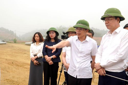 Đồng chí Dương Văn Lượng kiểm tra tiến độ một số dự án ở khu vực phía Bắc tỉnh