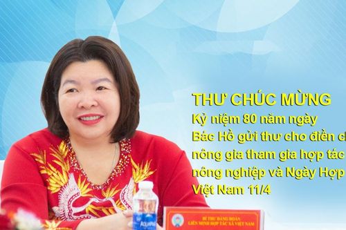 Thư chúc mừng kỷ niệm 80 năm ngày Bác Hồ gửi thư cho điền chủ, nông gia tham gia hợp tác xã nông nghiệp và Ngày Hợp tác xã Việt Nam 11/4
