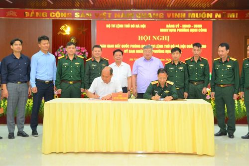 Bàn giao quỹ đất quốc phòng xây trường tiểu học Định Công