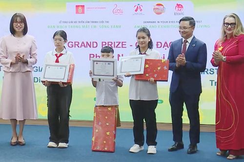 Trao giải cuộc thi vẽ tranh 'Đan Mạch trong mắt em'
