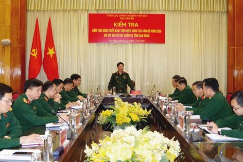 Cục Cán bộ, Tổng cục Chính trị kiểm tra, nắm tình hình công tác cán bộ tại một số cơ quan, đơn vị