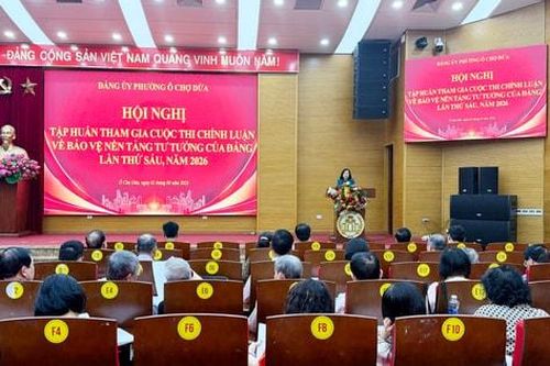 Phường Ô Chợ Dừa: Tập huấn tham gia Cuộc thi chính luận bảo vệ nền tảng tư tưởng của Đảng