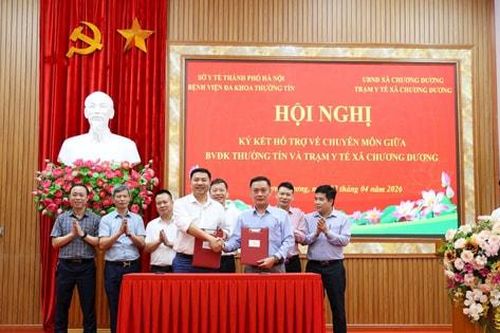 Xã Chương Dương ký kết hợp tác với BVĐK Thường Tín: Nâng cao chất lượng chăm sóc sức khỏe từ cơ sở