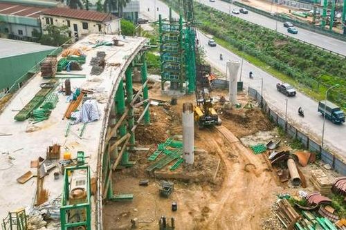 Sau gần 1 năm, nút giao nghìn tỷ Vành đai 3,5 - Đại lộ Thăng Long rõ hình hài