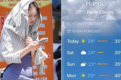 iPhone dự báo nhiệt độ Hà Nội đạt 40 độ C đầu tuần tới, liệu có đáng tin?