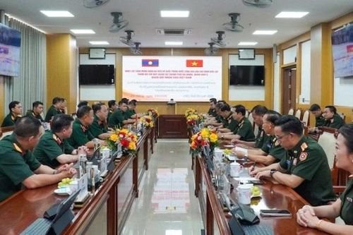 Đoàn công tác Bộ Quốc phòng Quân đội nhân dân Lào thăm Bộ Chỉ huy Quân sự thành phố Đà Nẵng