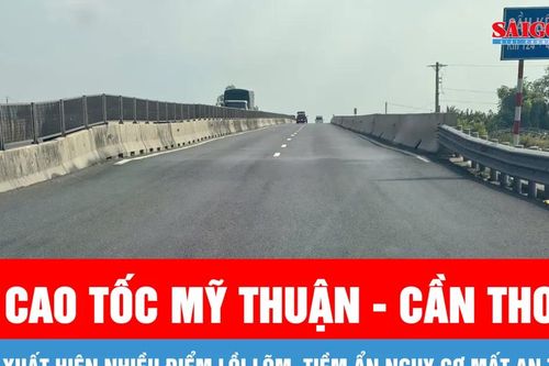 Nhiều điểm lồi lõm, tiềm ẩn nguy cơ mất an toàn trên cao tốc Mỹ Thuận - Cần Thơ