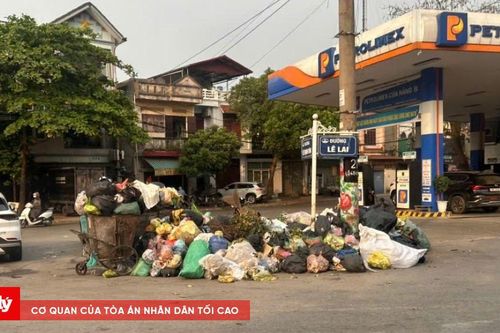 Rác thải sinh hoạt ùn ứ trên một số tuyến đường Thanh Hóa