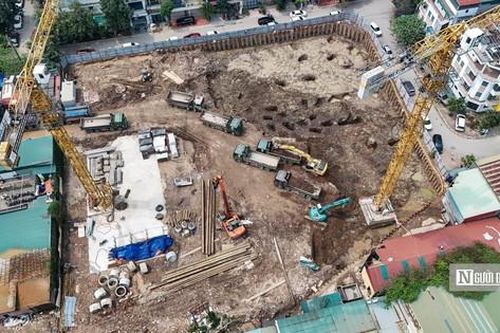 Cận cảnh thi công NOXH có giá 29 triệu đồng/m2 ở ngoại thành Hà Nội