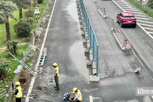 Hà Nội: Rào chắn gần 700m Đại lộ Thăng Long để thi công tuyến metro số 5