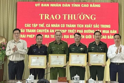 Khen thưởng các tập thể, cá nhân xuất sắc trong triệt phá đường dây mua bán, vận chuyển trái phép chất ma túy