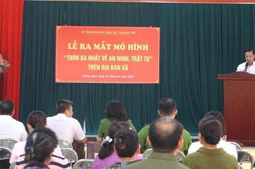 Xã Thanh Trì ra mắt mô hình 'Thôn ba nhất về an ninh, trật tự'