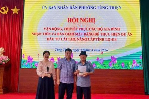 Tùng Thiện tạo đồng thuận trong giải phóng mặt bằng Tỉnh lộ 414
