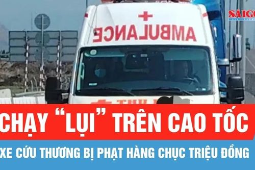Xử phạt tài xế và chủ xe cứu thương chạy 'lụi' 39 triệu đồng