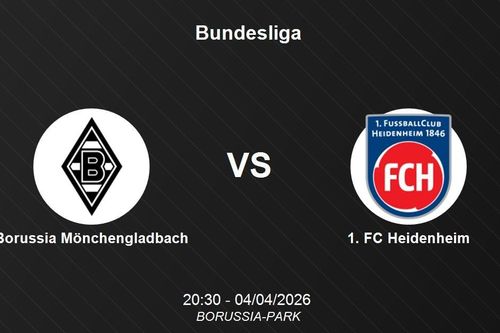 Nhận định Borussia Mönchengladbach vs 1. FC Heidenheim - Bundesliga