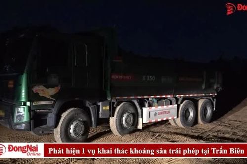 Phát hiện 1 vụ khai thác khoáng sản trái phép tại Trấn Biên