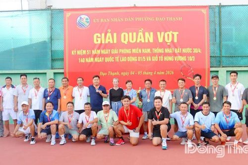 Khai mạc Giải Quần vợt phường Đạo Thạnh