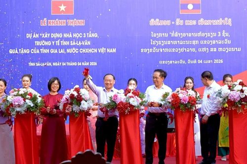 Khánh thành công trình hữu nghị giữa 2 tỉnh Gia Lai và Salavan