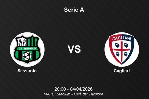 Nhận định Sassuolo vs Cagliari - Serie A: Cơ hội bứt phá tại MAPEI Stadium