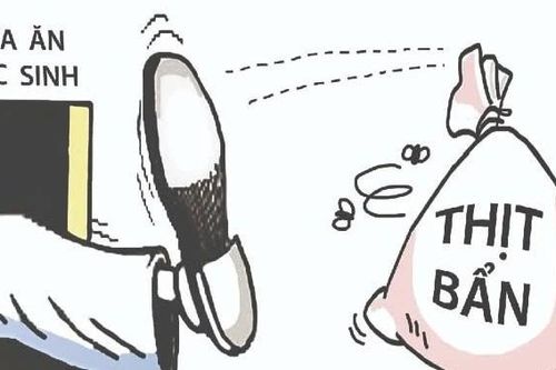 Góc biếm họa: Không để thực phẩm bẩn 'lọt lưới', xâm nhập học đường