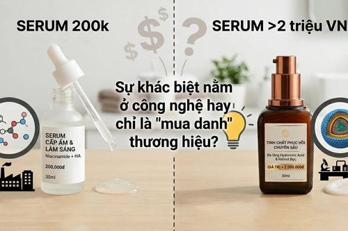 Serum 200k và 2 triệu: Sự khác biệt nằm ở công nghệ hay chỉ là 'mua danh' thương hiệu?