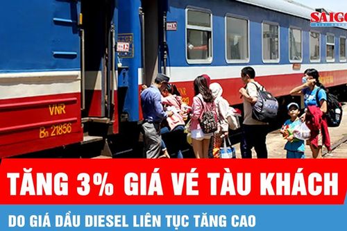 Hôm nay 5-4, giá vé tàu và cước vận tải đường sắt tăng 3%