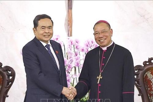Chủ tịch Quốc hội Trần Thanh Mẫn chúc mừng Tổng Giáo phận Hà Nội dịp Lễ Phục sinh 2026