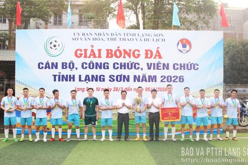 Đội bóng Công an tỉnh xuất sắc nhất Giải Bóng đá cán bộ, công chức, viên chức tỉnh Lạng Sơn