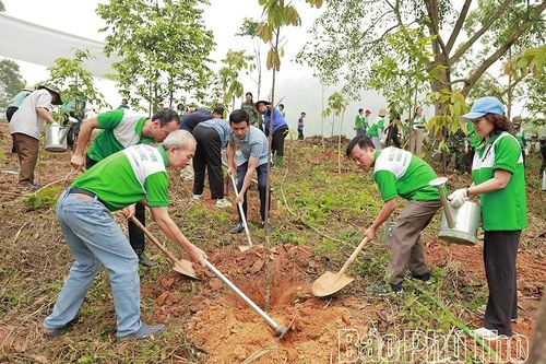 Trồng thêm 500 cây xanh trong khuôn viên Khu di tích lịch sử Đền Hùng