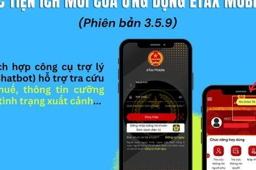 Các tiện ích mới của ứng dụng Etax mobile