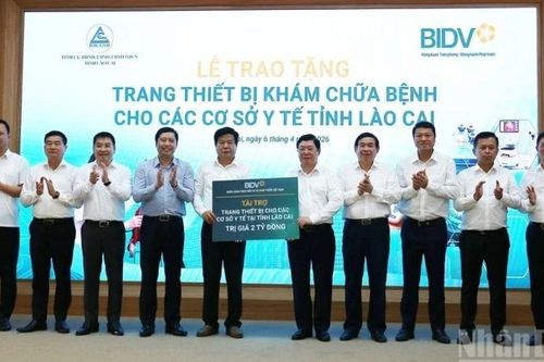 Lào Cai nhận hỗ trợ 2 tỷ đồng từ Ngân hàng thương mại cổ phần Đầu tư và Phát triển Việt Nam