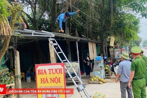Giải tỏa lấn chiếm hành lang an toàn giao thông tuyến quốc lộ 45