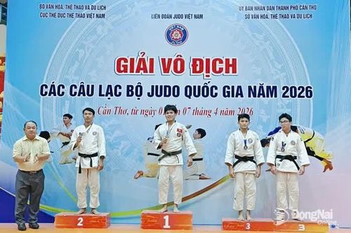 Đồng Nai giành 2 huy chương vàng Giải vô địch các Câu lạc bộ Judo quốc gia 2026