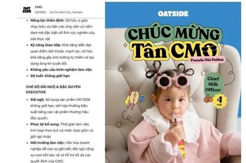 Thương hiệu sữa Oatside Việt Nam gây tranh cãi với chiêu tuyển dụng 'CMO'