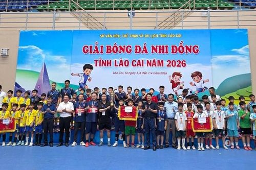 Bế mạc Giải Bóng đá nhi đồng tỉnh Lào Cai năm 2026