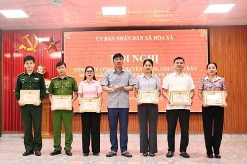 Xã Hòa Xá hoàn thành 100% chỉ tiêu gọi công dân nhập ngũ và thực hiện nghĩa vụ tham gia Công an nhân dân