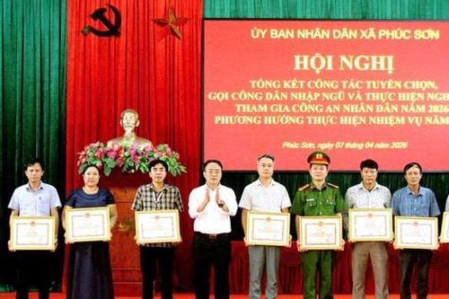 Xã Phúc Sơn tuyên dương 33 tập thể, cá nhân có thành tích trong đợt tuyển quân