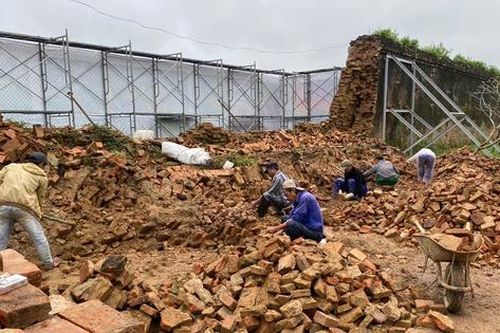 Đoạn tường Hoàng thành Huế bị đổ sập trong mưa lũ lịch sử hiện ra sao?