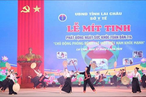 Lai Châu mít tinh hưởng ứng Ngày Sức khỏe toàn dân năm 2026