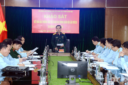 Khảo sát kết quả Giải thưởng Tuổi trẻ sáng tạo trong Quân đội lần thứ 26 tại Quân chủng Phòng không - Không quân