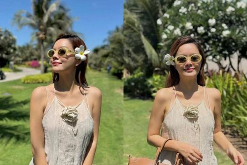 Phạm Quỳnh Anh khoe sắc vóc trẻ trung trong kỳ nghỉ ở Hồ Tràm