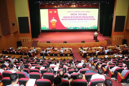 Hơn 1.000 cán bộ, đảng viên phường Hạc Thành học tập, quán triệt nghị quyết Đại hội lần thứ XIV của Đảng