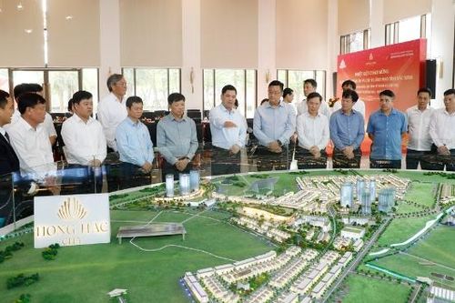 Bí thư Tỉnh ủy Nguyễn Hồng Thái kiểm tra tiến độ thực hiện dự án Khu đô thị Hồng Hạc City