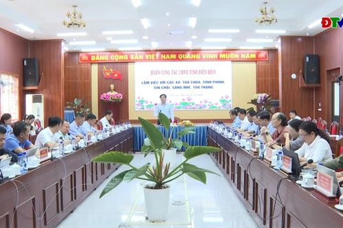 Phó Chủ tịch Thường trực UBND tỉnh Lò Văn Cương làm việc với các xã: Tủa Chùa, Sính Phình, Sín Chải, Sáng Nhè, Tủa Thàng