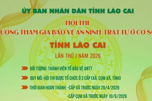 Tổ chức Hội thi lực lượng tham gia bảo vệ an ninh, trật tự ở cơ sở giỏi tỉnh Lào Cai