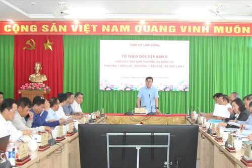 Đoàn công tác Tỉnh ủy Lâm Đồng làm việc với Đảng ủy 3 phường, xã