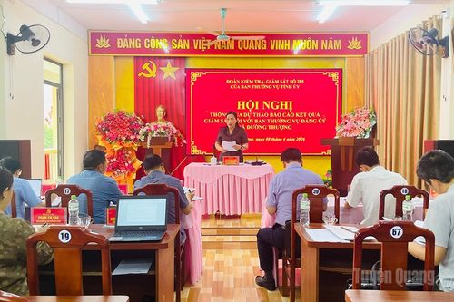 Thông qua dự thảo báo cáo kết quả giám sát đối với BTV Đảng ủy xã Đường Thượng