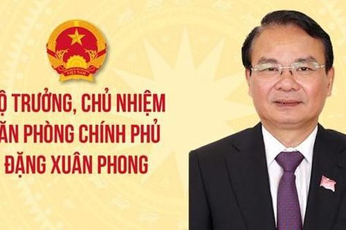 TIỂU SỬ ĐỒNG CHÍ ĐẶNG XUÂN PHONG, BỘ TRƯỞNG, CHỦ NHIỆM VĂN PHÒNG CHÍNH PHỦ