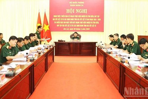 Quân đoàn 34 quyết tâm thực hiện thắng lợi 'Chiến dịch 500 ngày đêm' tìm kiếm, quy tập hài cốt liệt sĩ