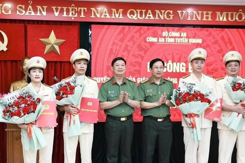 Công an Tuyên Quang điều động, bổ nhiệm nhiều lãnh đạo cấp phòng